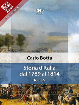 cover image of Storia d'Italia dal 1789 al 1814. Tomo V